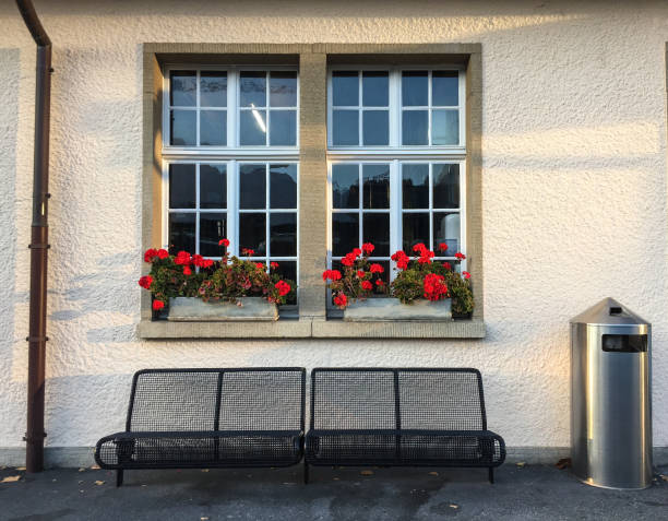istock Window with flowers of old house 1508809637