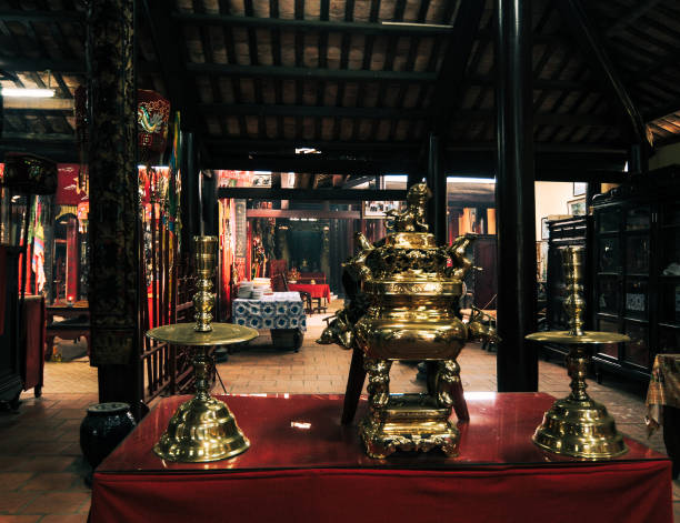 Interior of ancient temple in Can Tho, Vietnam