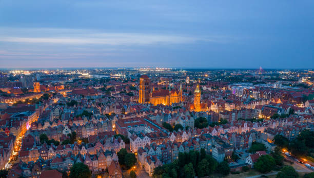istock Panorama of Gdansk after sunset. 1508840734