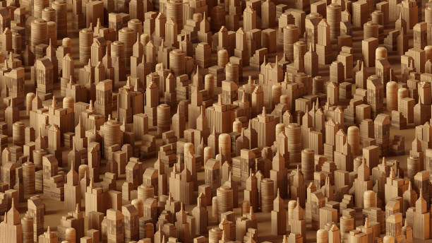 istock 3D render wooden cityscape concept 1508841312