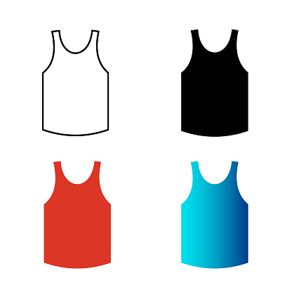 Abstract Tanktop Tshirt Silhouette Illustration, can be used for business designs, presentation designs or any suitable designs.