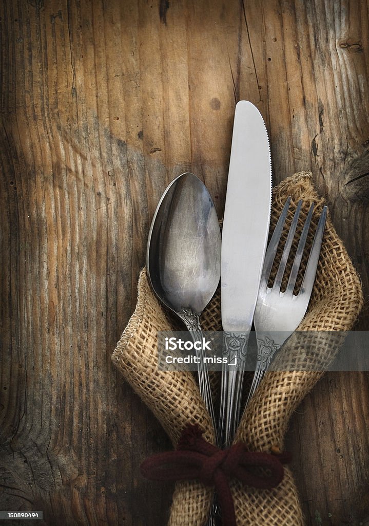 Vintage cubiertos - Foto de stock de Alimento libre de derechos