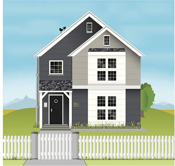 Vector illustration of Country house
