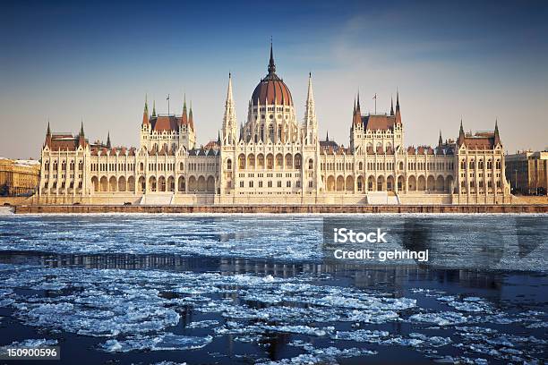 Hungarian Parliament Stock Photo - Download Image Now - Budapest, Winter, Architectural Dome