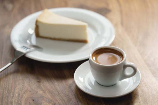 istock fresh espresso and cheesecake on table 1509013458