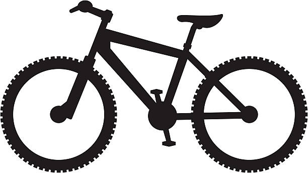 illustrations, cliparts, dessins animés et icônes de simplifier la silhouette de vélo de montagne - cycling mountain biking mountain bike bicycle