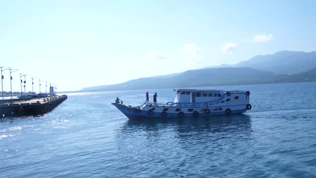 An inter-island ferry in Indonesia