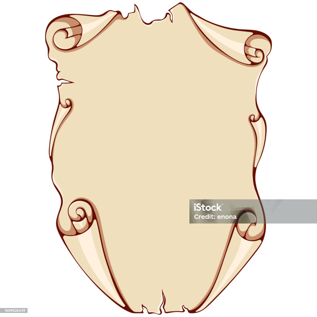 Scroll Vertical Example Vertical Scroll Paper Color Stock Illustration - Download Image Now ...