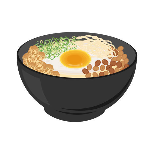 Bubur Ayam Or Chicken Porridge Breakfast With Egg Yolk Addition Vector Illustration of Chicken Porridge or Bubur Ayam with Shredded Chicken Egg Yolk and Fried Cahkwe shredded chicken stock illustrations