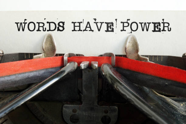 istock Words have power is shown using the text in the typewriter 1509028139