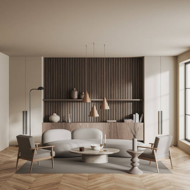 istock White and wooden living room with sofa 1509035193