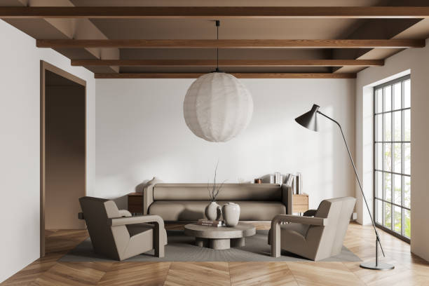istock White living room interior with sofa and armchairs 1509038563