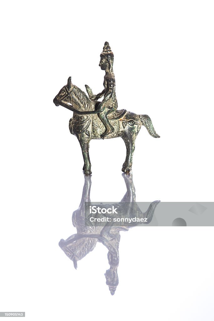 Antigo Guerreiro no cavalo de Ornamento - Royalty-free Cavalaria Foto de stock