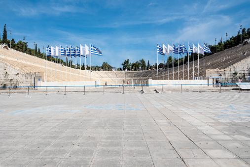 Outside View of the Panathenaic Stadium in Athens Greece
