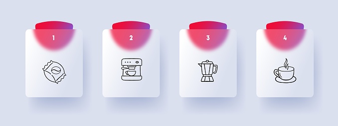 Coffee Brewing Icon. Aroma, craftsmanship, brewing methods, barista skills, coffee beans. Vector line icon for Business