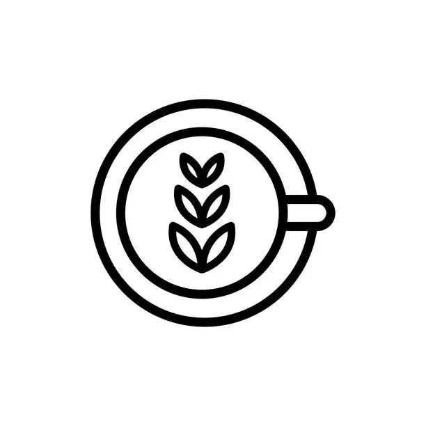 Vector illustration of Coffee cup icon from top view