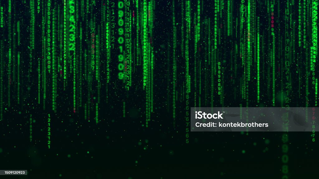 Digital Binary Data Scan Loop Background Stock Photo - Download Image ...
