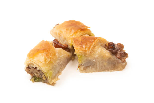 istock Delicious sweet baklava with walnuts isolated on white background. 1509123047