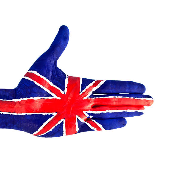 istock hand flag of Great Britain 150913559