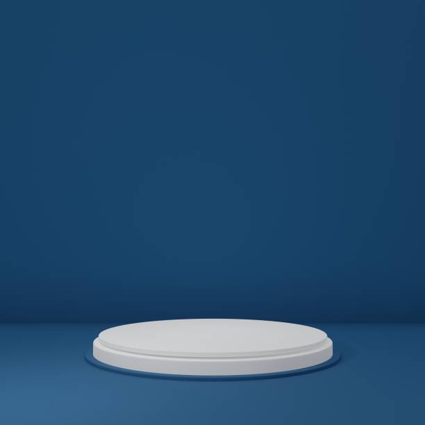 istock Product Stand in blue room ,Studio Scene For Product ,minimal design,3D rendering 1509137569