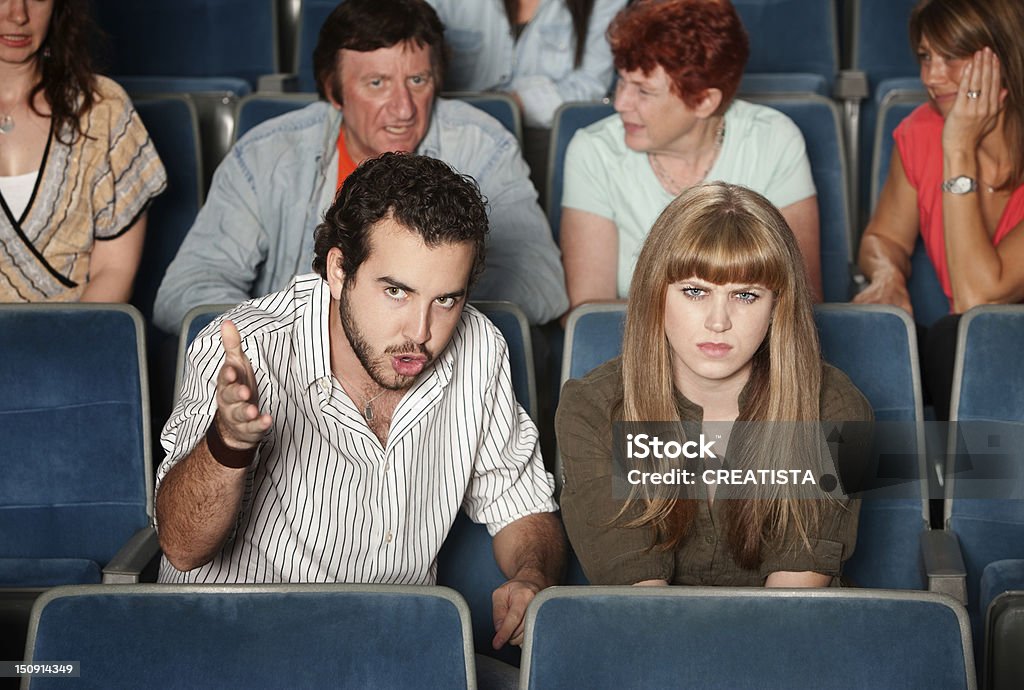 Ernst Moviegoers - Lizenzfrei Kino Stock-Foto