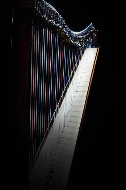 istock Harp instrument strings closeup. Irish harp celtic music 1509148269