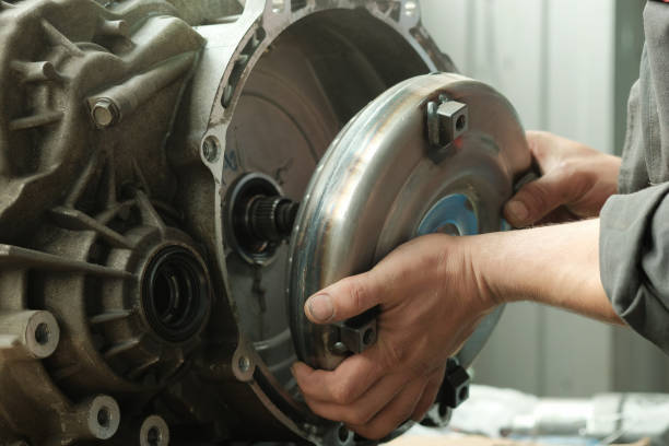 istock Car service. Automatic transmission of a passenger car. Close-up. 1509149319