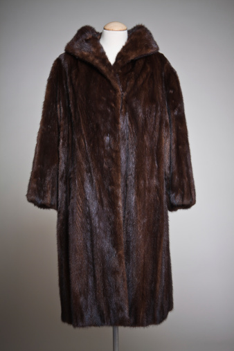 Vintage 50s swing mink coat.