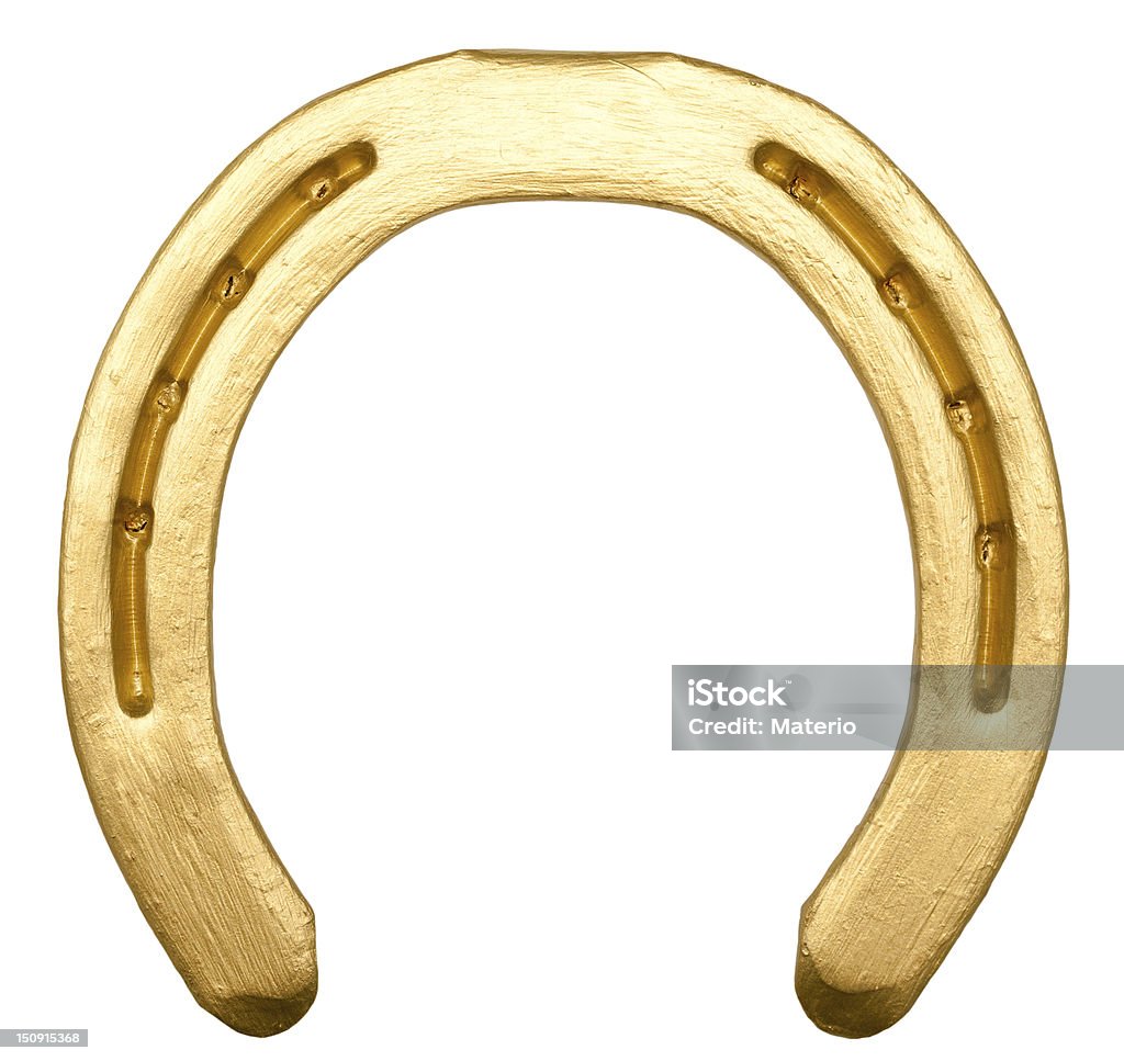 Golden Horseshoe - Lizenzfrei Hufeisen Stock-Foto