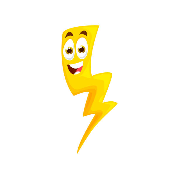 ilustrações de stock, clip art, desenhos animados e ícones de cartoon lightning character, energetic flash bolt - screw human head bolt isolated