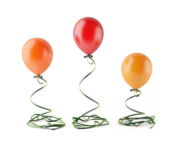 three balloons stock photo