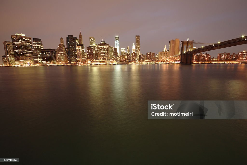 브루클린 브리지, 다운타운 맨해튼 - 로열티 프리 0명 스톡 사진