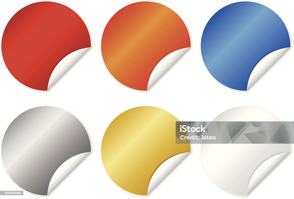 Shiny Sticker Vector Different Colored Shiny Stickers Stock Illustration - Download Image ...