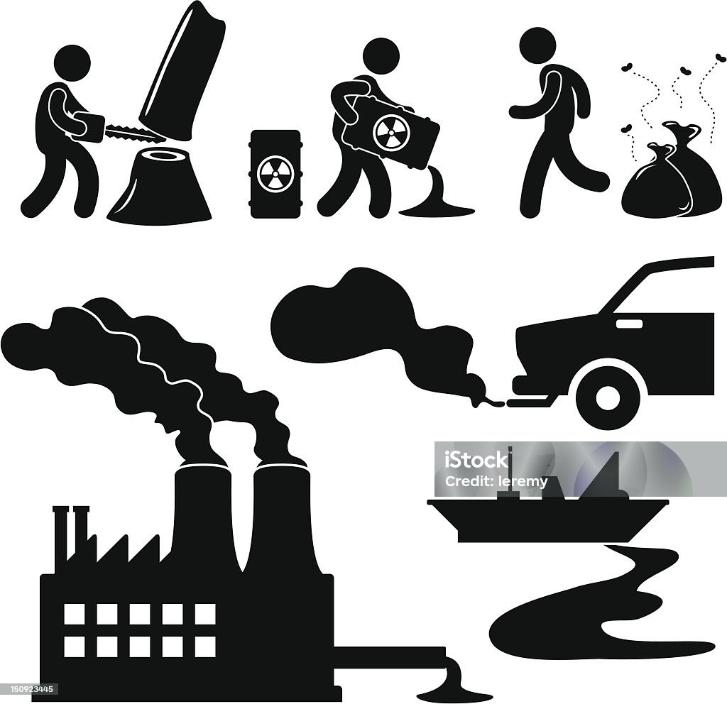 公害問題 Pictogram - アイコンのロイヤリティフリーベクトルアート