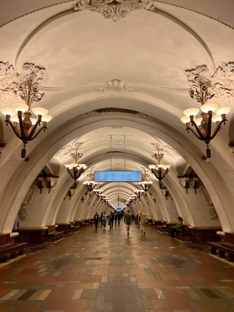 モスクワ地下鉄駅, ロシア ストックフォト