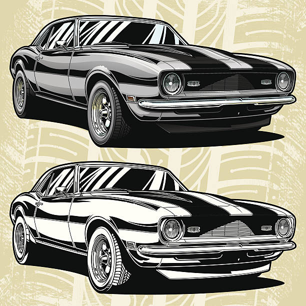 Camaro classico 68 - illustrazione arte vettoriale