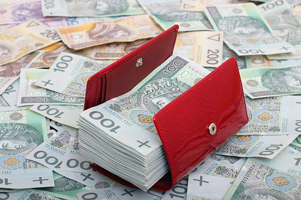 Red wallet stock photo