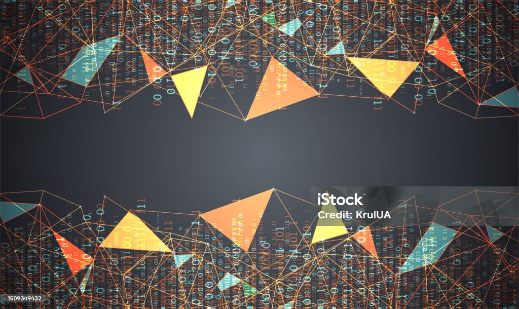 Technology Background Big Data Concept Binary Computer Code Vector ...