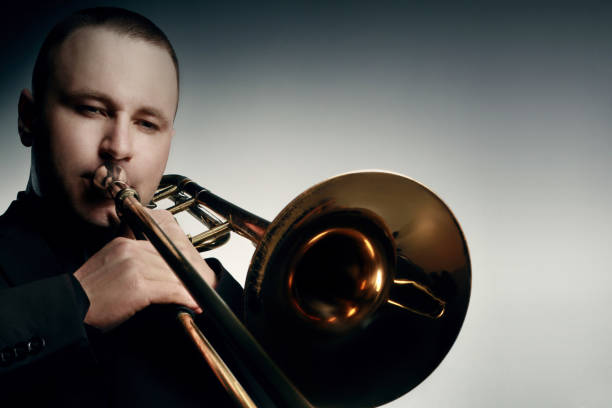istock Trombone player. Trombonist playing jazz musician 1509349632