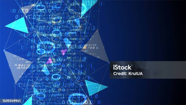 Technology Background Big Data Concept Binary Computer Code Vector ...