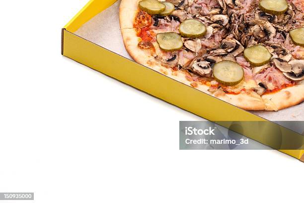 Pizza Na Caixa - Fotografias de stock e mais imagens de Alimentação Não-saudável - Alimentação Não-saudável, Almoço, Branco