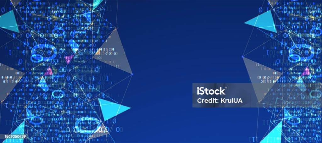Technology Background Big Data Concept Binary Computer Code Vector ...