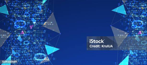 Technology Background Big Data Concept Binary Computer Code Vector ...