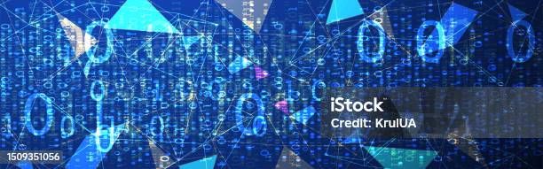 Technology Background Big Data Concept Binary Computer Code Vector ...