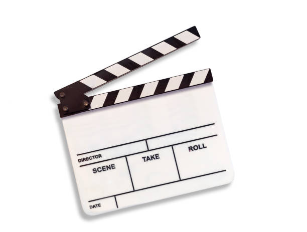 istock white film slate or movie clapperboard for filming on white background. isolate 1509365904