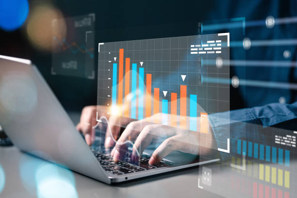 istock Bussinessman using laptops analyst working with data analysis business growth marketing and opportunity. 1509372421