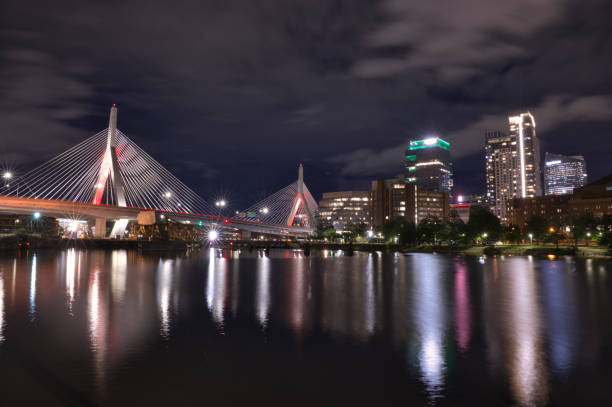 istock city lights and reflection of night in Boston 1509372954