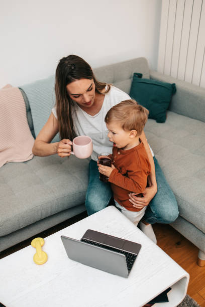 istock Mother and son home leisure or work 1509380690