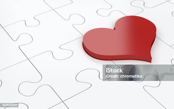 Cuore Puzzle - Fotografie stock e altre immagini di Amore - Amore, Assenza, Composizione orizzontale