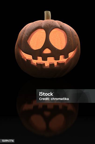 Halloween Pumpkin Stock Photo - Download Image Now - Autumn, Black Background, Cheerful